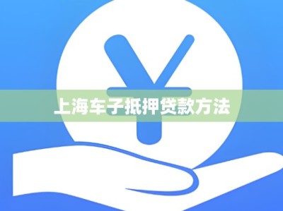 上海车子抵押贷款方法