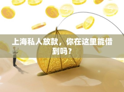 上海私人放款，你在这里能借到吗？