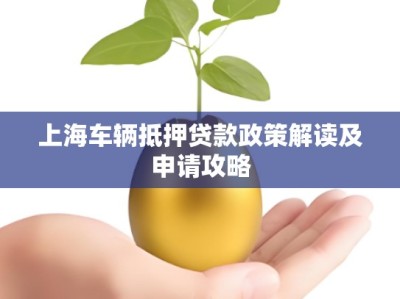 上海车辆抵押贷款政策解读及申请攻略